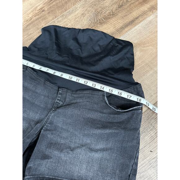 Isabel Maternity Midi Short‎ Size 12 Black Full Panel 4" Inseam - Picture 5 of 8